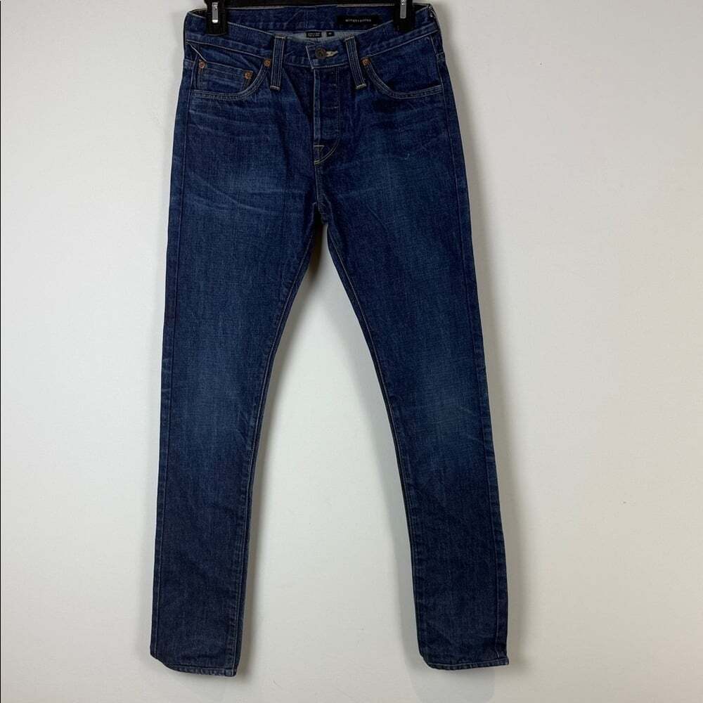 Wings + Horns Dark Blue Slim Indigo Selvage Women's Jeans Size 28